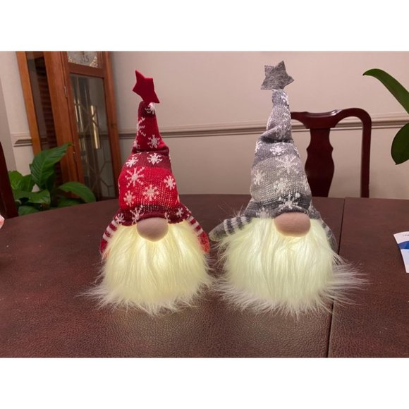2 Set 11" Lighted Gnome Santa Battery Operated Winter Tabletop Christmas Decor - Picture 8 of 11